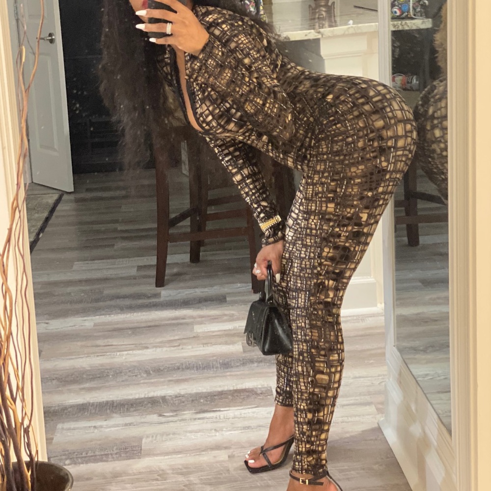 Snake Print Jumpsuit